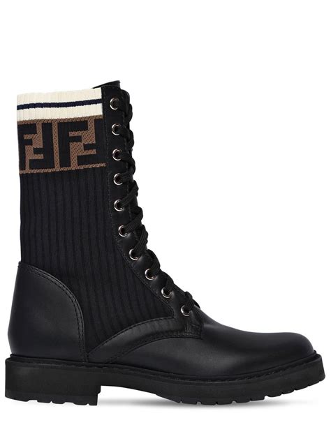 fendi combat knee boots|fendi plaid cowboy boots.